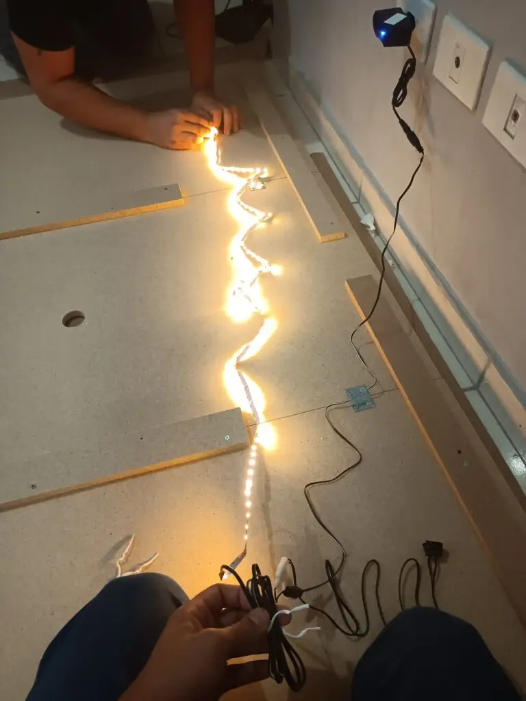 instalação de fita leds em móveis